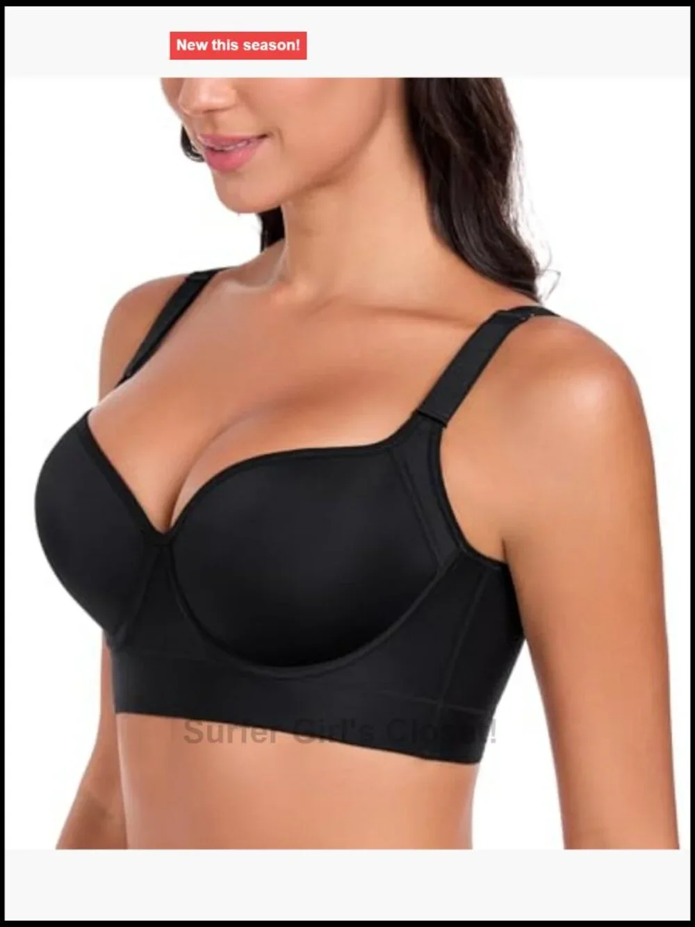 Push Up Full Coverage Back Smoothing Underwire Bra Women